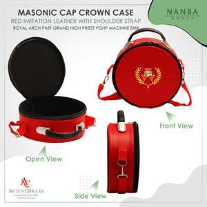 Estuche para Gorra de Gran Sacerdote de la Arcada Real Masónica Roja con Tira - Product Image 2