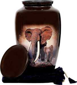 Urnes métalliques élégantes de couleur vert foncé brossé pour cendres, élégantes urnes commémoratives en métal - Product Image 6