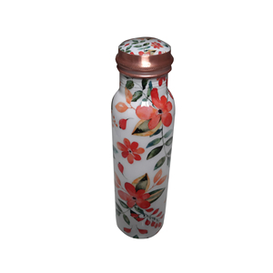 Traditional Copper Water <b>Bottle</b> with Matte Finish and Food Grade Interior Wholesale - Product Image 6