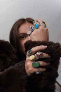 Magnífico Surtido de Anillos de Plata de Ley con Cristales, Chapados en Plata, con Piedras Preciosas Naturales, Lote al por Mayor, Joyería para Mujer para Fiestas - Product Image 3