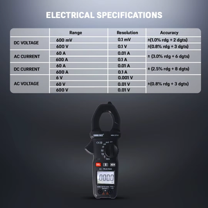 Pince ampèremétrique KM2732 |   600A AC/DC TRMS |   Multimètre numérique de haute précision - Product Image 3