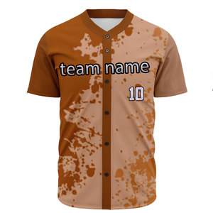 Hot Sale Cheap Custom Blank 100% Polyester Button <b>Down</b> Baseball Shirt Custom Baseball Jersey - Product Image 5