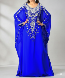 Kaftan marocain traditionnel musulman perlé, robe longue décontractée avec extensibilité quadridirectionnelle, taille et couleur personnalisables, nouveau design 2022 - Product Image 4