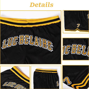 Shorts de basketball professionnels personnalisables avec logo d'équipe, vêtements de sport pour les séances d'entraînement - Product Image 6
