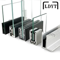 Système de garde-corps en aluminium massif pour balcon, clôture en verre, garde-corps de escalier à base de pied