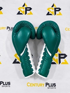 Gants de boxe en cuir vert FLY, à lacets, pour adultes, avec protection respirante des poignets - Product Image 5