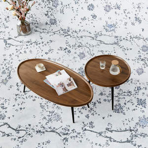 Petite table basse ronde en bois pour salon, design moderne et luxueux, durable et facile à nettoyer, meubles pour la maison, garantie 1 an - Product Image 2