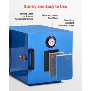 Forno da banco da 1060W 120V per saldatura a filo, capacità 200 libbre, regolabile da 104-392 Fahrenheit, essiccatore AC per elettrodi per saldatura a filo - Product Image 6