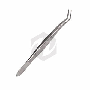 Pince à épiler dentaire chirurgicale Meriam 16 cm à pointe dentelée coudée, en acier inoxydable de haute qualité - Product Image 1