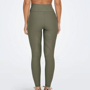 Custom Logo Printed NAVISTA SPORTS Breathable Solid Knitted Spandex/<b>Polyester</b> Eco-Friendly Lightweight Comfortable Yoga <b>Leggings</b> - Product Image 3