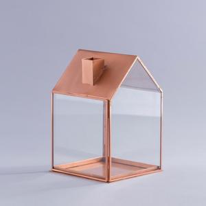 <b>Black</b> Steel <b>Lantern</b> With Glass Panels For Home Decoration - Product Image 2