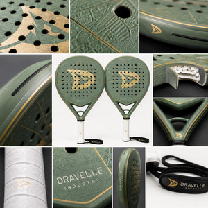Ensemble de raquettes de paddle-tennis en fibre de carbone 3k, raquette professionnelle en forme de larme avec noyau en EVA, fournisseur, emballage en vrac, vente en gros - Product Image 4