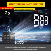 WiiYii A5 Compteur de vitesse GPS HUD pour pare-brise, double affichage, écran LED de 3,5 pouces, connexion Type-C, universel pour toutes les voitures