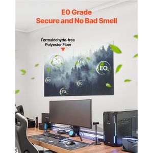 Set di 8 Pannelli Acustici Autoadesivi 63 X 23.62 X 0.4 Pollici, Piastrelle Decorative Fonoassorbenti in ABS per Pareti - Product Image 4