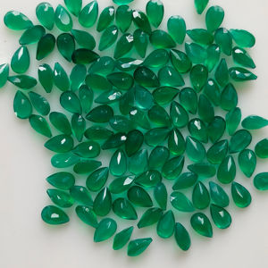 Ónix Verde Natural, Corte Pera de 5x3MM, Gema Suelta de la Mejor Calidad, Certificada por Red Mountain Gems, para Joyería - Product Image 4