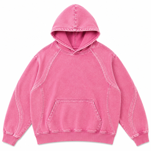 Sweat à capuche oversize Y2K personnalisé pour l'hiver, streetwear épais, impression numérique, écologique, marque privée - Product Image 3