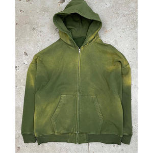 Pulls en molleton épais pour hommes avec poche, coupe ample, en coton vieilli, imprimé, prix avantageux - Product Image 2