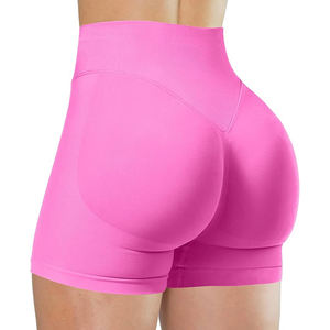 Tummy Control Scrunch Shorts Women's High <b>Waist</b> Yoga Booty Shorts Power Mesh Panel Gym Workout Fitness Wear - Product Image 1