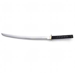 Espada de práctica japonesa hecha a mano con mango envuelto en cordón para exhibición - Product Image 6