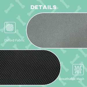 Lettino per Cani da Esterno Grande 36 Pollici con Tettuccio Parasole Anti-UV, Letto Rialzato Grigio per Animali Domestici da Campeggio, Tettuccio Rimovibile per il Riposo del Cane - Product Image 5