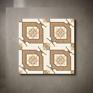 Azulejos de pared de losa de madera con aspecto de mármol esmaltado Digital tallado de 400x400mm, baldosas de porcelana de cuerpo completo para aplicación Interior - Product Image 5
