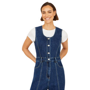Overol de Mezclilla Premium para Mujer, Estilo Casual, Fabricación Directa de Fábrica OEM ODM - Product Image 5