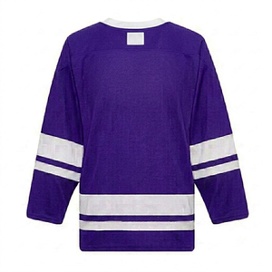 Maillot de hockey sur glace Royal Purple de haute qualité, tissu mesh, vêtements de sport d'équipe, tissu polyester, uniforme d'équipe. - Product Image 2