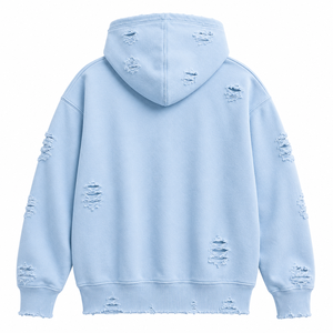 Sweat-shirt à capuche surdimensionné pour homme, effet vieilli, avec logo personnalisé, collection 2026 – Qualité supérieure, style streetwear, en molleton de coton décontracté - Product Image 2