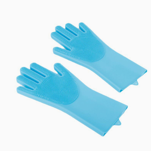 Silicone <b>Pet</b> Washing Gloves Soft <b>Bath</b> Glove Finger Brush <b>Cleaning</b> Gloves for Dog Cat Grooming - Product Image 1