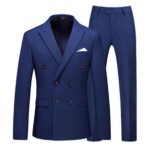 Trajes de Dos Piezas para Hombre, Corte Slim Fit, Color Sólido, Blazer y Pantalón, Traje de Oficina para Caballero, con Cierre de un Solo Botón - Product Image 6