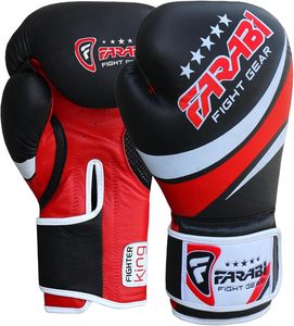 Guantes de Boxeo Profesionales Farabi Sports, de Alta Calidad, con Agarre de Cuero PU, Antideslizantes, Correa de Muñeca Ajustable con Cierre de Gancho y Bucle - Product Image 3
