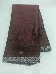 Tela de Seda Fendy con Trabajo de Diamantes, 65 GSM, 44 Pulgadas de Ancho, Material de Bordado de Diamantes de Lujo para Trajes de Boutique y Ropa Étnica - Product Image 2