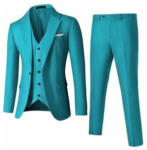 Hombres Blazer Color Sólido Un Solo Pecho Otoño Invierno Dos Botones Bolsillos Blazer Para Hombres - Product Image 2