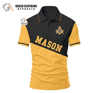 Nouveaux polos décontractés pour hommes et polos maçonniques à logo personnalisé, couleur unie, nouveau design, très demandés pour hommes - Product Image 4