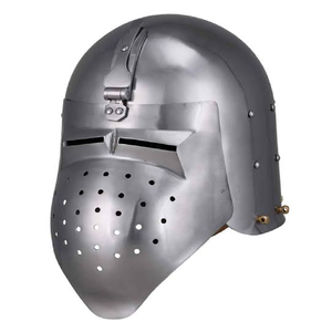 Casque d'armure médiéval en acier, type bascinette, à face ouverte et finition polie lisse, disponible à prix de gros - Product Image 2