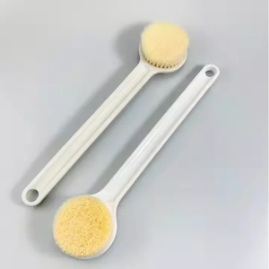 Handheld Waterproof Bath <b>Scrubbing</b> <b>Brush</b> with Plastic Handle and Nylon Bristles-Portable and Flexible for Bath - Product Image 2