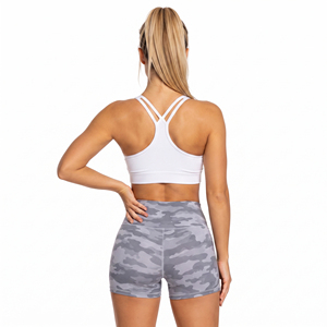 Camo Printed <b>Women</b> <b>Compression</b> <b>Shorts</b> Eco-Friendly Gym Workout <b>Shorts</b> Ladies Breathable <b>Short</b> Tights Ladies Mid Waist Yoga <b>Short</b> - Product Image 3