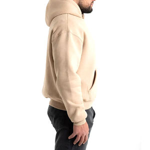 Sweat-shirt unisexe épais en molleton 100 % coton, coupe oversize, avec logo brodé personnalisé, 400-500 g/m², pour homme - Product Image 3