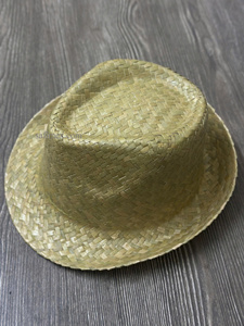 Fedora Straw Hat Short Brim Natural Trilby Seagrass Palm <b>Leaf</b> Character Fishing Outdoor Beach Travel Sports - Product Image 3