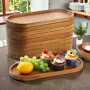 Bandeja de Servir de Madera de Lujo Hecha a Mano, Diseño Ovalado Personalizado, Bandeja para Nueces y Frutas, Vajilla Elegante para Mesa de Comedor, Bandeja de Servir para Cocina - Product Image 3