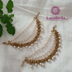 Peacock Design Hoop Stud Drop Earrings for Women-Pearl Bohemian Religious Style - Product Image 3