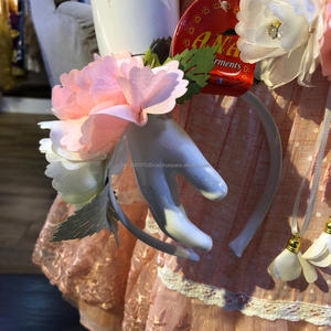 Vestido estampado de bajra de algodón con diadema para niña, vestido de princesa de diseño facny, ropa de fiesta fr - Product Image 5