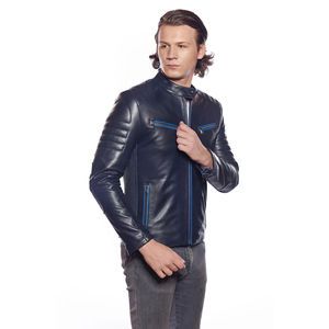 Chaqueta de Cuero Genuino para Hombre de Primera Calidad, Chaqueta de Cuero Vacuno Resistente, Prenda Exterior con Diseño Clásico y Elegante para Todas las Temporadas - Product Image 5