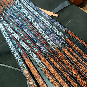 Cinturón de cuero de alta calidad Cinturón de vaquera con cesta Herramientas manuales onduladas Rodeo Personalización internacional disponible - Product Image 2