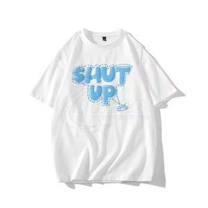 Nouveau T-shirt personnalisé uni avec impression en relief pour hommes, design professionnel, T-shirt à impression en relief pour hommes, best-seller - Product Image 2