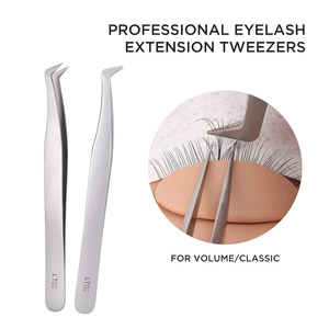 Pinzas de Precisión para Extensión de Pestañas de Acero Inoxidable, Pinzas para Pestañas de Volumen para Profesionales - Product Image 2
