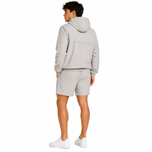Wholesale <b>Men's</b> Winter <b>Pullover</b> Windbreaker Shorts Set Pocket Hooded <b>Jacket</b> Breathable Quick Dry Outdoor Sports Gym Tracksuit 2 - Product Image 5