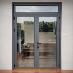 Puerta Batiente de Aluminio Anti-Impacto Holcom, Puerta de Entrada Francesa de Doble Vidrio, Puerta Abatible - Product Image 1