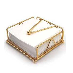 Wholesale Metal Napkin Holder Gold Color Restaurant Napkin Holder Stainless Steel Napkin Box - Product Image 4