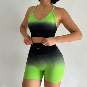 Conjunto de Yoga Ecológico para Mujer, Nuevo, de Alta Calidad, Secado Rápido, Transpirable, Ligero, Cintura Elástica, 2 Piezas, Venta al Por Mayor - Product Image 2